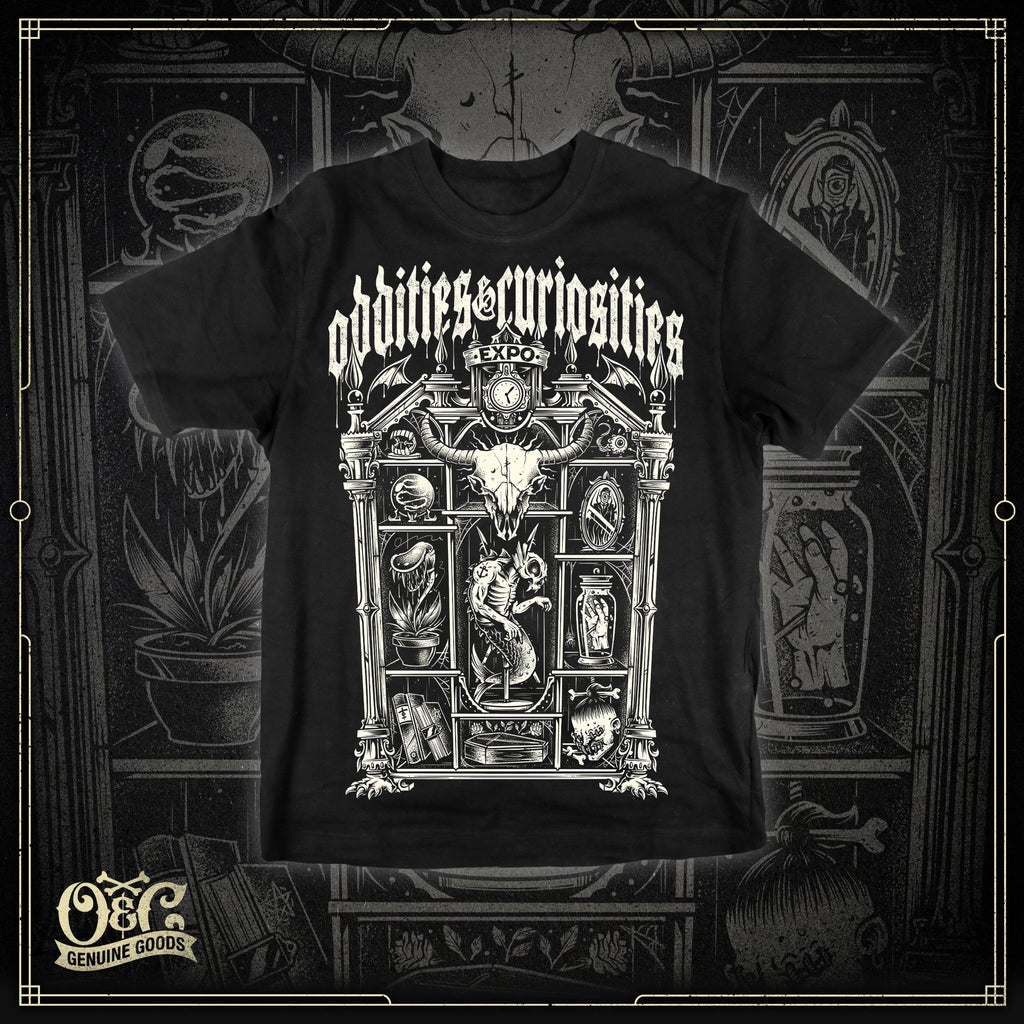 Curio Cabinet T-Shirt – Oddities & Curiosities Expo Official Merch