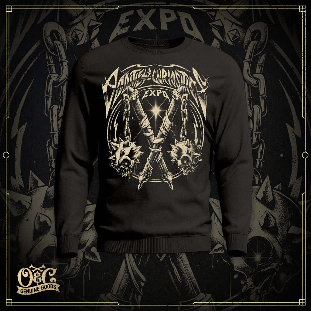 Skull Flail Crewneck Sweatshirt – Oddities & Curiosities Expo Official Merch