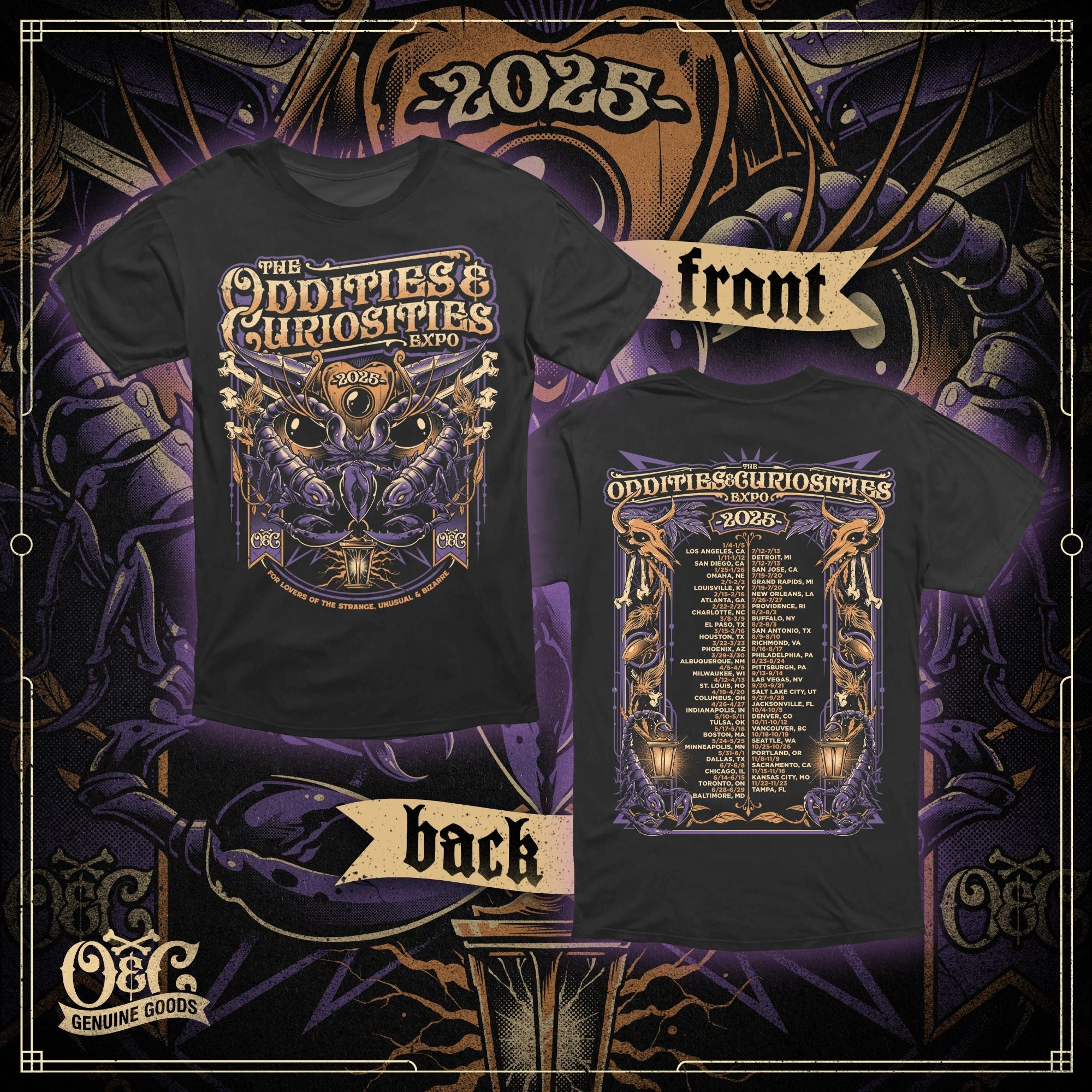 2025 Tour T-Shirt – The Oddities & Curiosities Expo