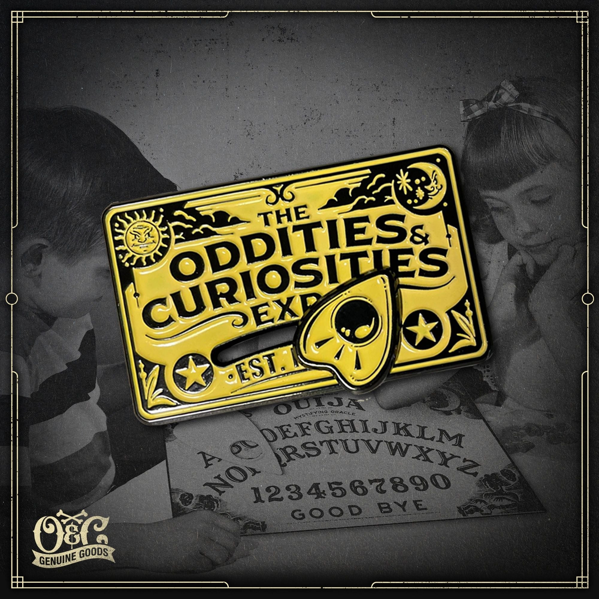 2 Piece Enamel Slider Ouija Magnet