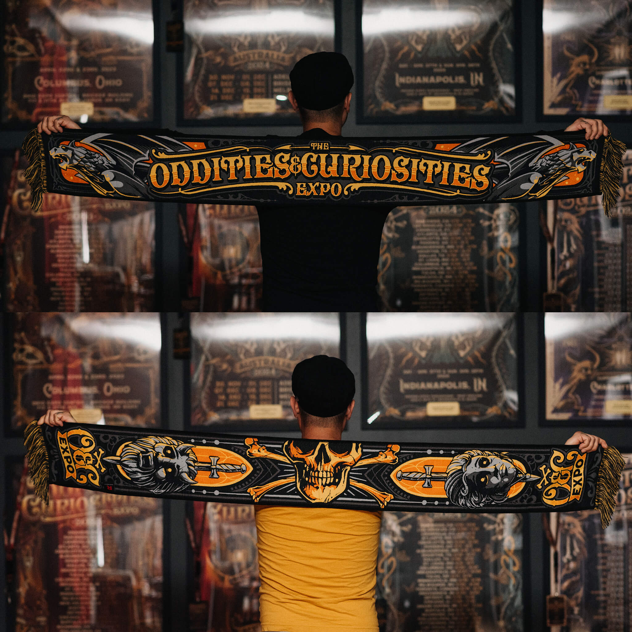 Oddities & Curiosities Expo Official 2026 Knit Fringe Scarf