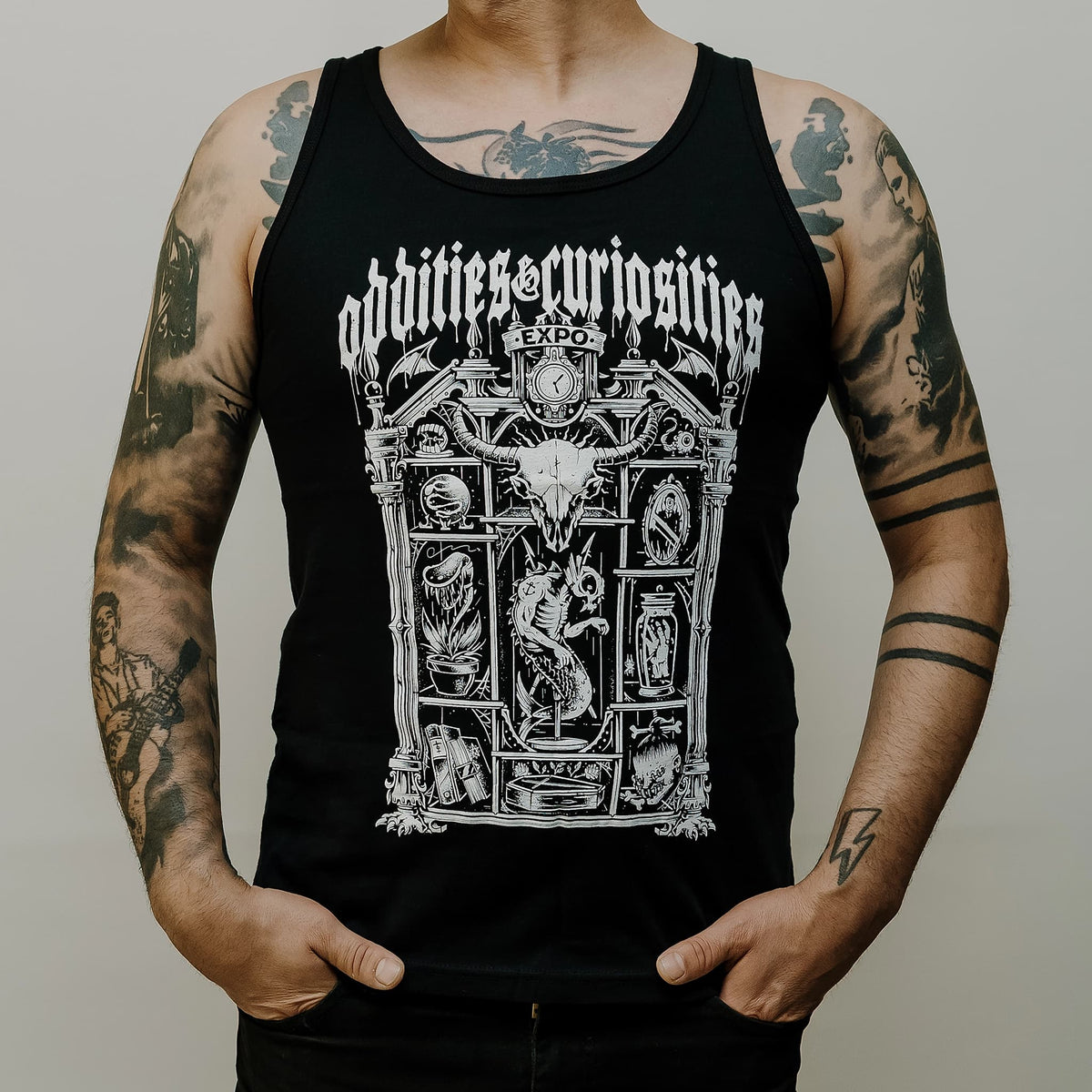 Curio Cabinet Tank Top – Oddities & Curiosities Expo Official Merch